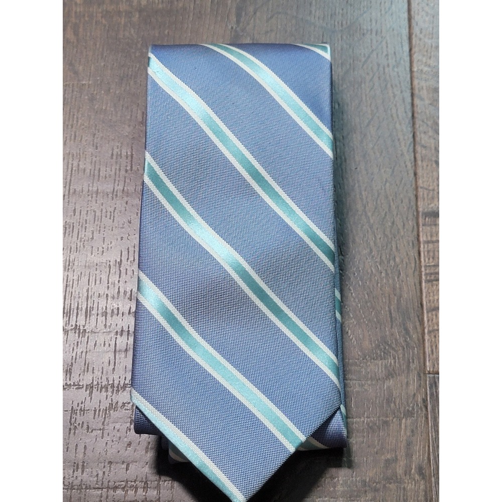 Peter Millar Mens Silk Necktie Lot of 2 Striped Blue Lavender Hand Folded Ties